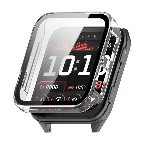 F�r Garmin Venu X1 Kunststoff Watch H�lle + 9H Hart Glas Transparent