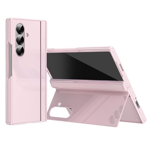 F�r Samsung Galaxy Z Fold7 Glanzlack H�lle mit Scharnierschutz Rosa