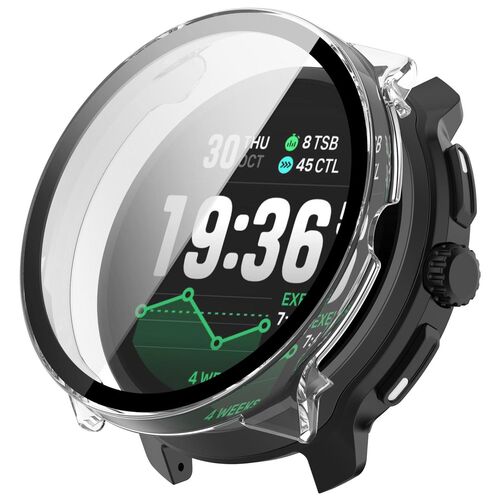 F�r Suunto Race 2 Kunststoff Schutzh�lle + 9H Hart Glas Transparent