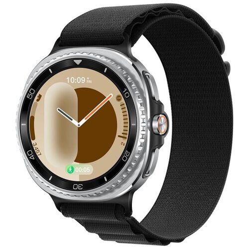F�r Samsung Galaxy Watch 8 / 8 Classic Loop Nylon Armband Schwarz