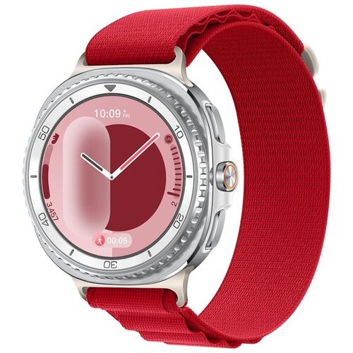 F�r Samsung Galaxy Watch 8 / 8 Classic Loop Nylon Armband Rot