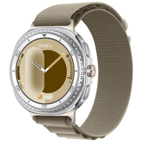 F�r Samsung Galaxy Watch 8 / 8 Classic Loop Nylon Armband Olive-Gr�n