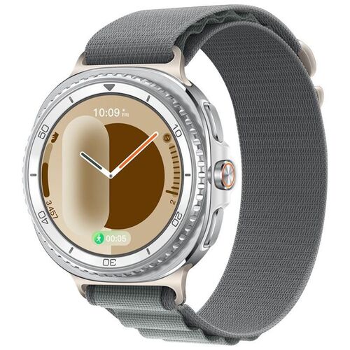 F�r Samsung Galaxy Watch 8 / 8 Classic Loop Nylon Armband Grau