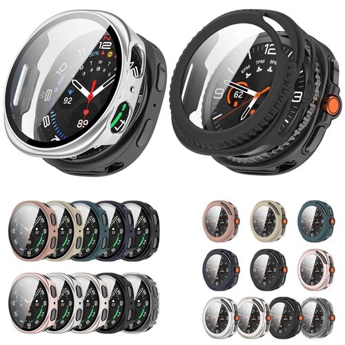 Schutzh�lle + 9H Glas f�r Samsung Galaxy Watch 8 / 8 Classic / Ultra Full Cover