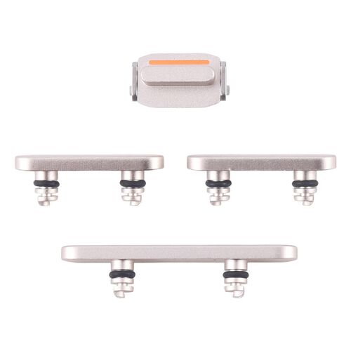 F�r Apple iPhone 16e Power- und Lautst�rkeregler Ersatzteil Silber