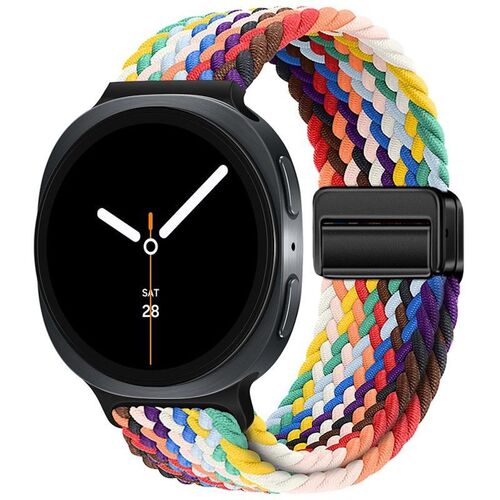 F�r Samsung Galaxy Watch 8 / 8 Classic Magnetisches Nylon Armband Bunt