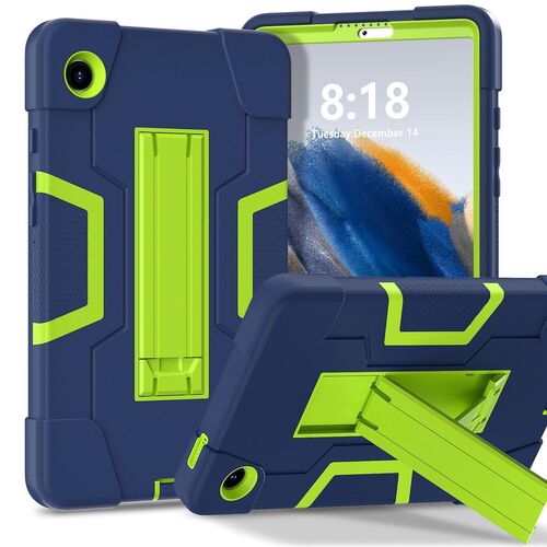 F�r Samsung Galaxy Tab A11 Color Hybrid Design H�lle mit Halter Blau