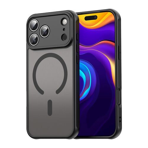 F�r Apple iPhone 17 Pro Max ShadowGuard Frosted MagSafe H�lle Schwarz
