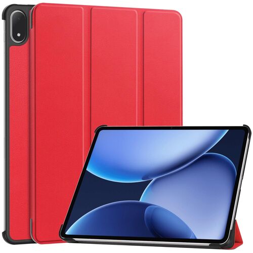 Fr OnePlus Pad 2 Pro / Pad 3 3folt Wake UP Smart Tasche Hlle Rot
