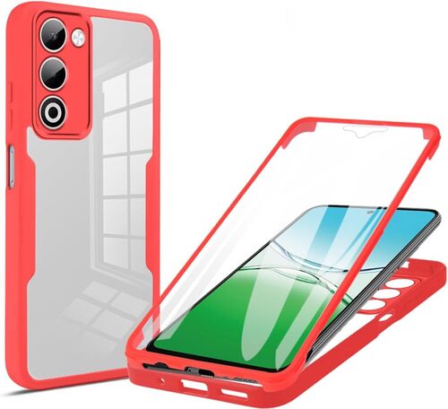 F�r Xiaomi Redmi 15 5G / 4G Full Body 360 Acryl Hybrid TPU H�lle Rot