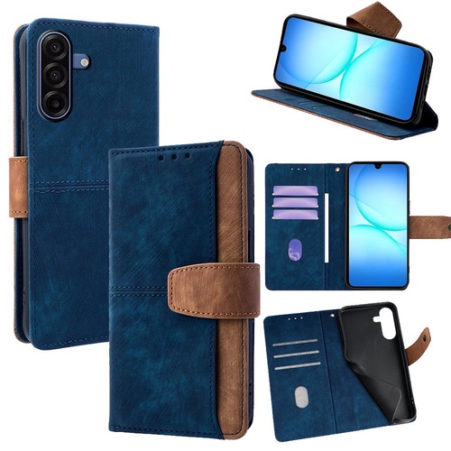 F�r Samsung Galaxy A17 5G Color Skin Feel Kunstleder H�lle Blau