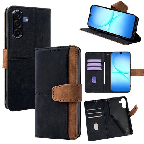 F�r Samsung Galaxy A17 5G Color Skin Feel Kunstleder H�lle Schwarz