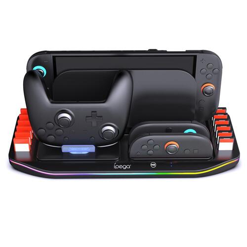 F�r Nintendo Switch 2 Charging Dock Joy-Con Pro RGB Game Card Holder