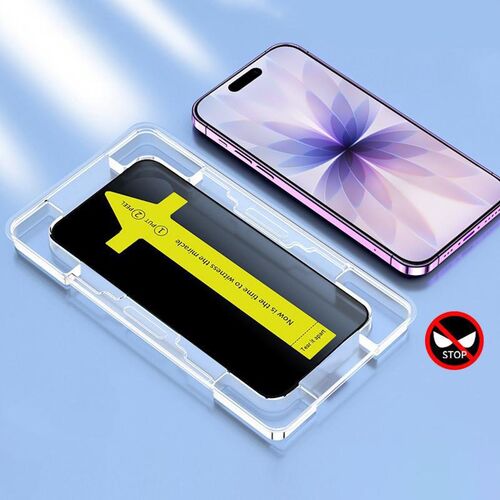 F�r Apple iPhone 17 Fast Attach Privacy 9H HD Schutzglas Schwarz