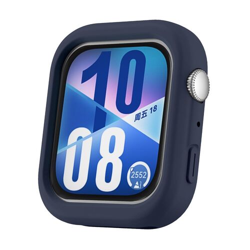 F�r Huawei Watch Fit 4 Soft Silikon Schutz H�lle Geh�use Dunkelblau