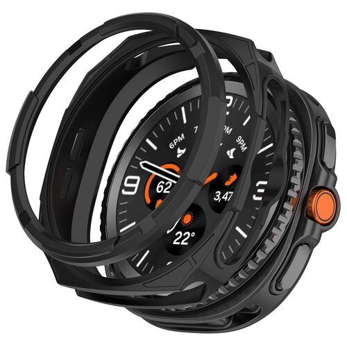 F�r Samsung Galaxy Watch 8 Classic 46mm Armor TPU Schutz H�lle Schwarz