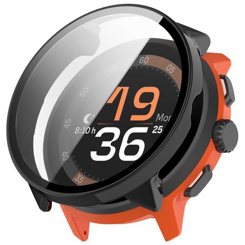 F�r Suunto Run Kunststoff Design Schutzh�lle + 9H Hart Glas Schwarz