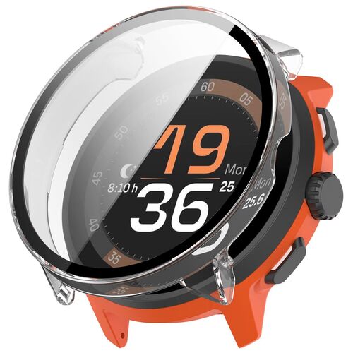 F�r Suunto Run Kunststoff Design Schutzh�lle + 9H Glas Transparent