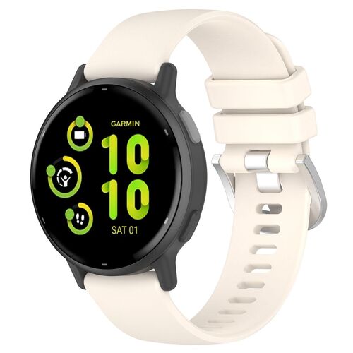 F�r Garmin Venu 4 41mm Liquid Glossy Silikon Watch Armband Beige