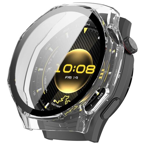 F�r Huawei Watch GT 6 Pro Kunststoff H�lle + 9H Hart Glas Transparent