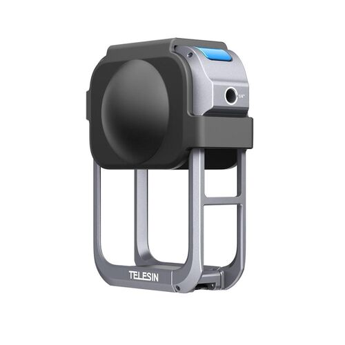 F�r DJI Osmo 360 Aluminium Schutzrahmen Cage mit Objektivschutz Silber