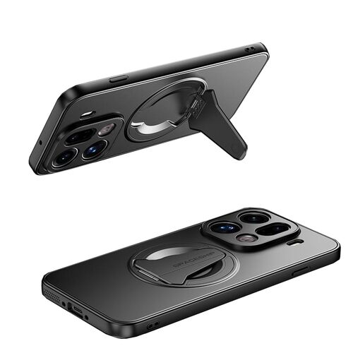 F�r Oppo Find X9 Pro Kunststoff MagSafe Folding Halter H�lle Schwarz