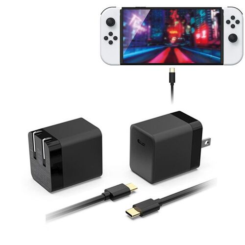 F�r Nintendo Switch 2 Switch OLED Switch Lite 45W GaN USB-C Ladeger�t