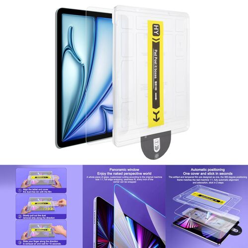 SnapFit Schutzglas f�r Apple iPad Modelle mit Installationshilfe Premium 9H