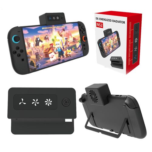 F�r Nintendo Switch 2 3-Stufen Turbo K�hlventilator Schwarz