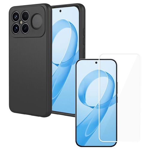 F�r Xiaomi Poco F8 Ultra 2 in 1 Set TPU H�lle + 9H Schutzglas Schwarz
