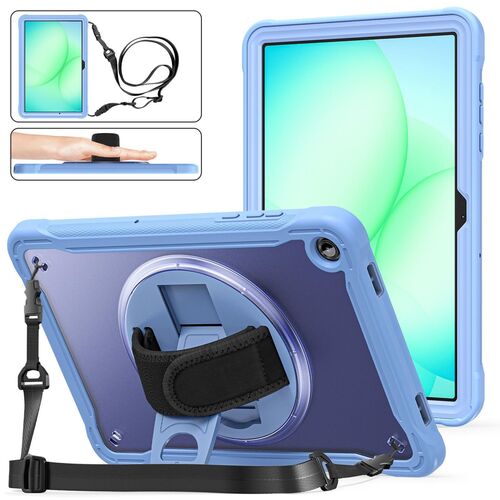 F�r Samsung Galaxy Tab A11 Plus 360 Grad Rotation Hybrid H�lle Lila