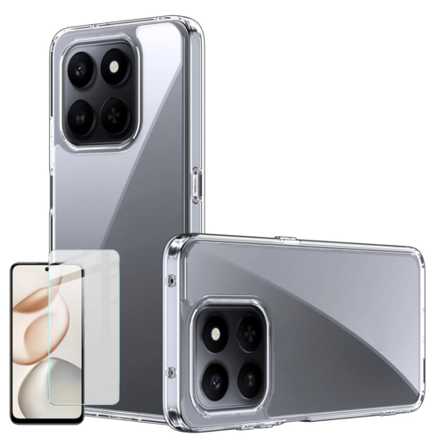 F�r Honor 400 Smart 4G 2 in 1 TPU H�lle + 9H Schutzglas Transparent