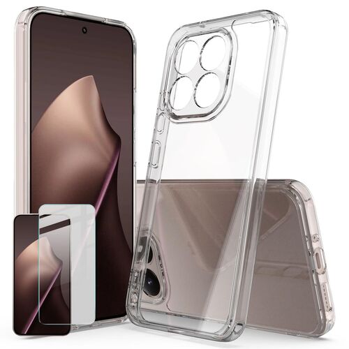 F�r Xiaomi 15T Pro 2 in 1 TPU Schutz H�lle + 9H Schutzglas Transparent