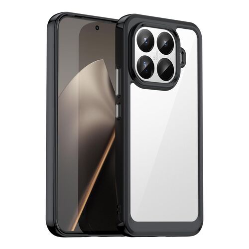 F�r Xiaomi 15T Pro 5G Colorful Series TPU Acryl Schutz H�lle Schwarz