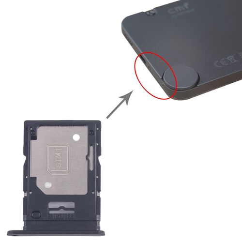 F�r Nothing CMF Phone 1 SIM Karten Tray SIM Micro SD Ersatzteil Schwarz