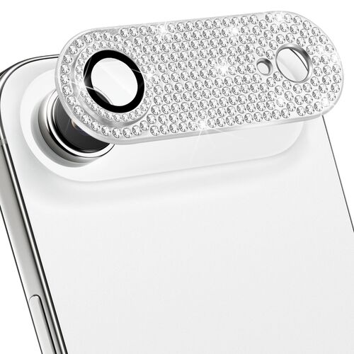 F�r Apple iPhone 17 Air Kamera Diamant Design Schutz Metall Silber