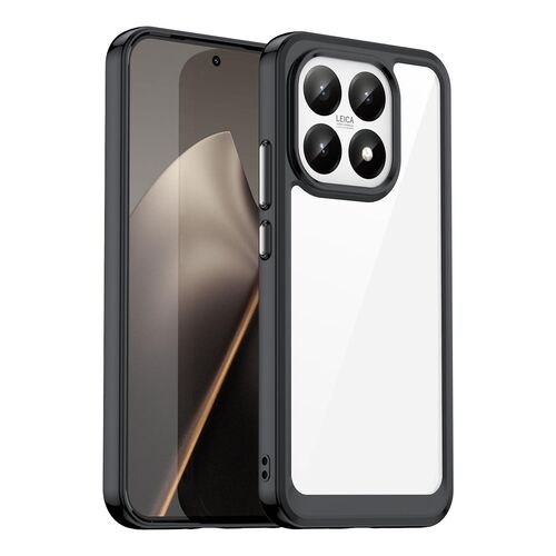 F�r Xiaomi 15T 5G Colorful Series TPU Acryl Schutz H�lle Schwarz