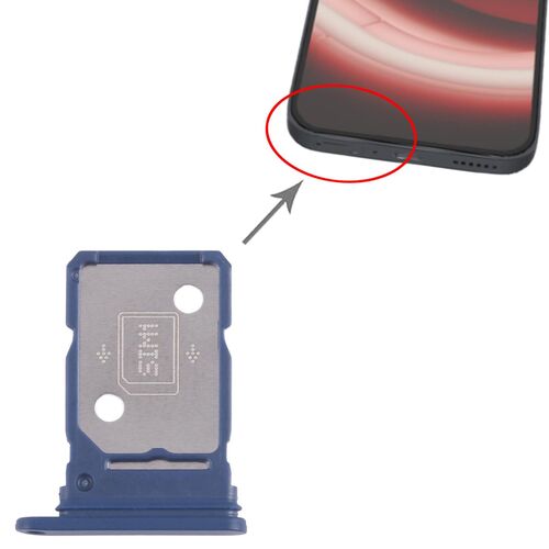 F�r Nothing Phone 2A SIM Karten Tray Dual SIM Ersatzteil Blau