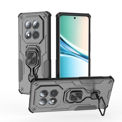 F�r Xiaomi Redmi Note 15 5G Hybrid Sto�schutz Metallring H�lle Schwarz