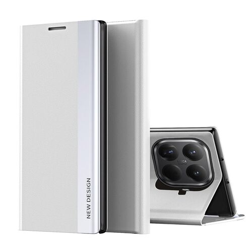 F�r Xiaomi 15T Pro Design Electroplated Kunstleder Schutzh�lle Silber