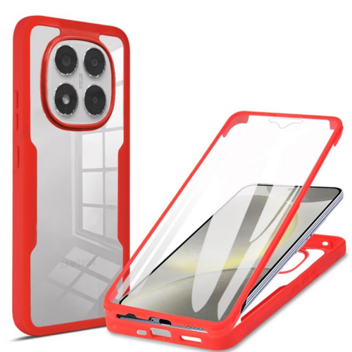 F�r Xiaomi Redmi Note 15 Pro 5G Full Body 360 Acryl TPU H�lle Rot