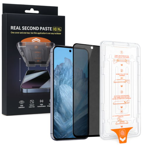 F�r Google Pixel 9 / 9 Pro SnapFit Privacy 9H Glas Installationshilfe