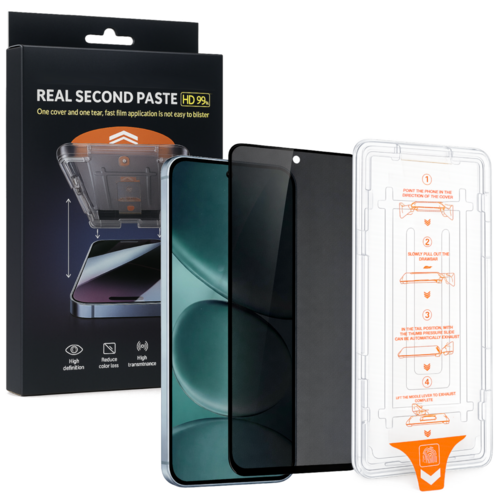 F�r Xiaomi Redmi Note 15 Pro 5G SnapFit Privacy 9H Glas Installation