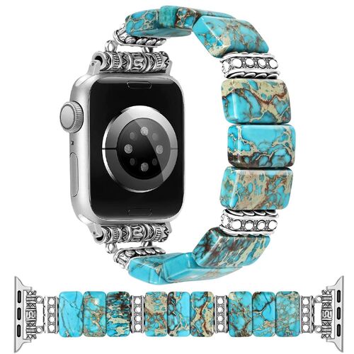 F�r Apple Watch 49mm 46mm 45mm 44mm Keramik Armband Imperial Blau