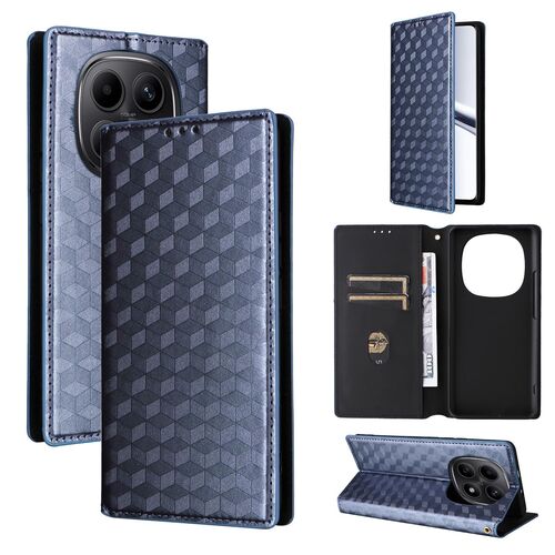 F�r Xiaomi Redmi Note 15 5G / 4G Cubic Kunstleder Wallet H�lle Blau