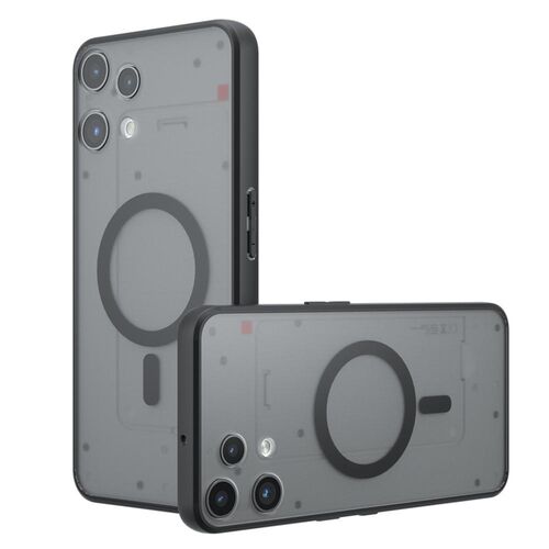 F�r Nothing Phone 3a Lite Armor MagSafe TPU PC Hybrid H�lle Schwarz
