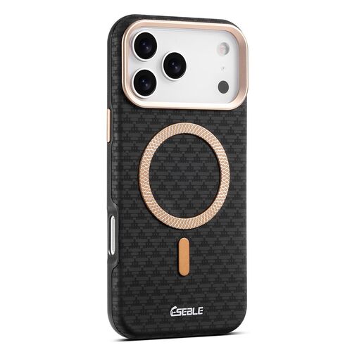 F�r Apple iPhone 17 Pro ESEBLE Kunstleder TPU Magnet H�lle Schwarz