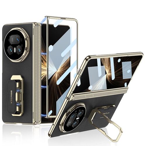 F�r Honor Magic V5 Kunstleder Scharnier H�lle mit Handschlaufe Schwarz