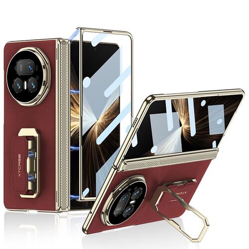 F�r Honor Magic V5 Kunstleder Scharnier H�lle mit Handschlaufe Rot