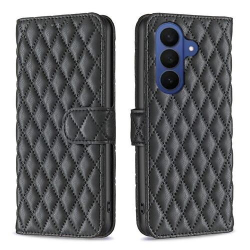 F�r Samsung Galaxy A37 5G Kunstleder Diamant Muster Flip H�lle Schwarz